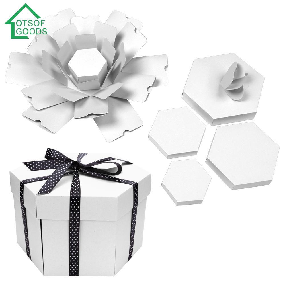 Hộp đựng quà hình lục giác thiết kế độc đáo dùng trang trí DIY