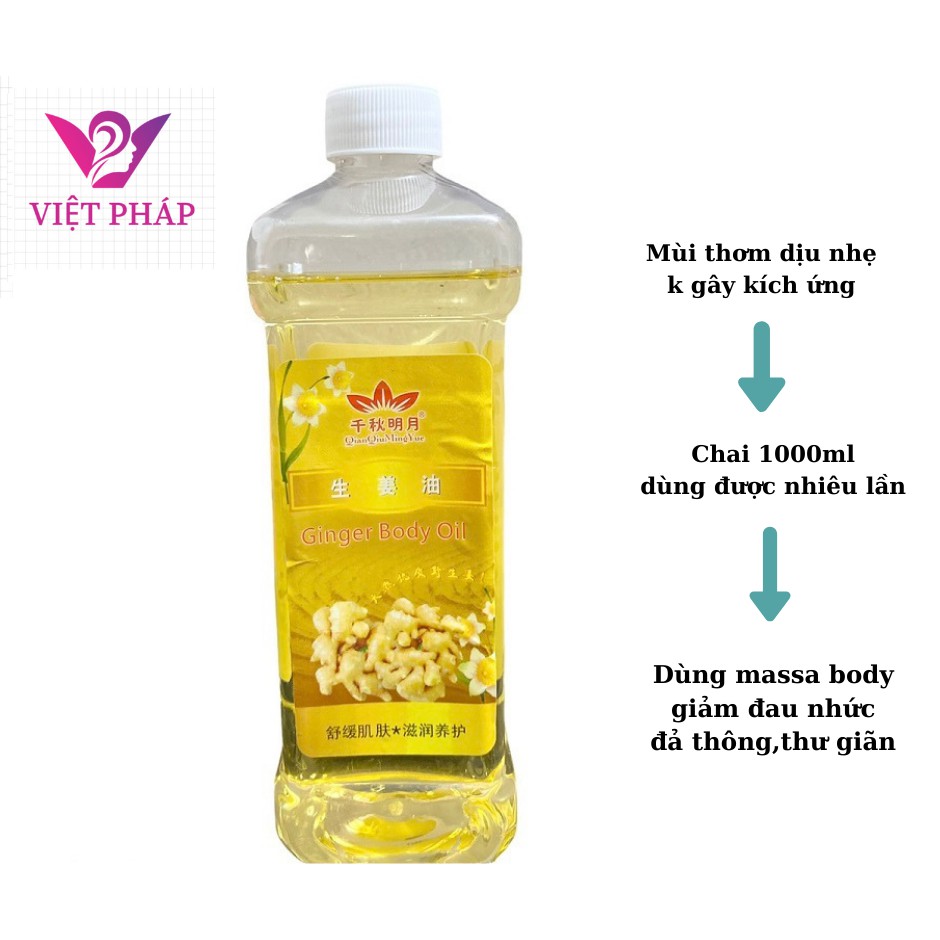 Tinh dầu gừng massa body 1000ml giá tốt nhất shopee