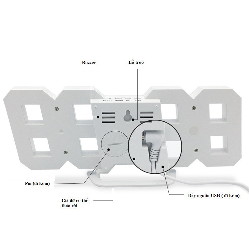 Đồng Hồ Led Để Bàn -Đồng HồThông Minh Hiển thị đa chức năng trang trí nhà cửa/phòng ngủ/ Phòng Khách/Bàn Học⭐ĐHL