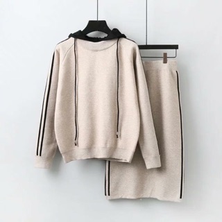 Order sale- set áo váy len hodie