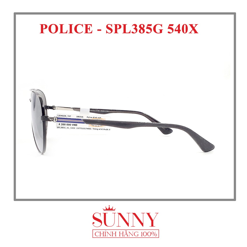 Kính mát nam nữ thời trang Police SPL385G chính hãng