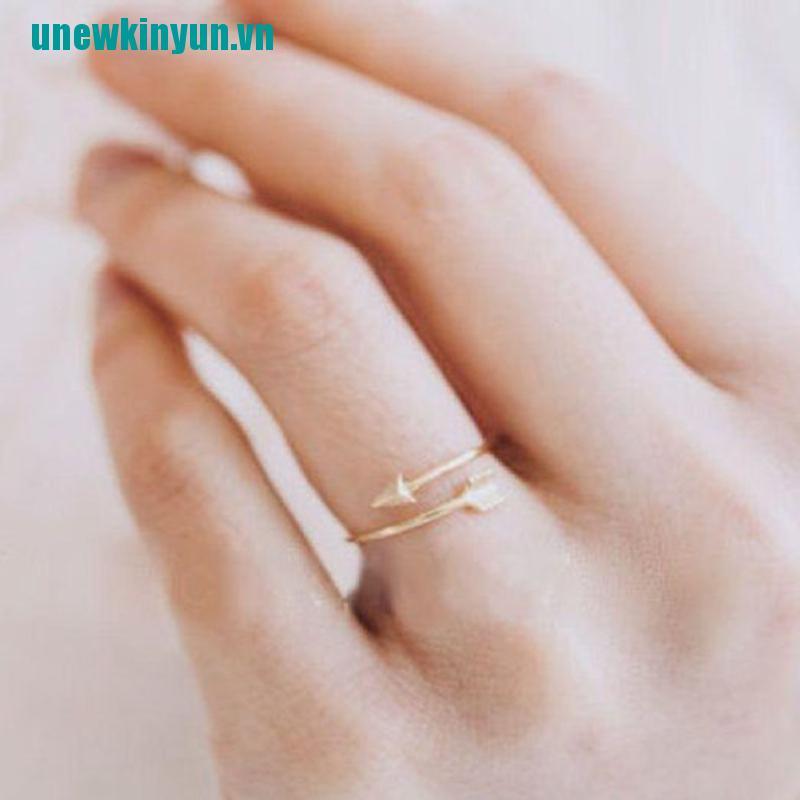 Y●Nhẫn Hở Mạ BạC / VàNg HìNh MũI Tên ThờI Trang Cho Nữ