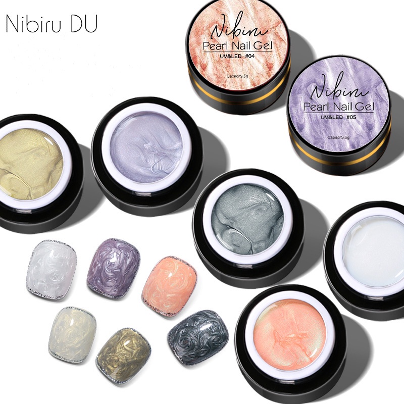 Gel Sơn Móng Tay 6 Màu Vỏ Ngọc Trai Lấp Lánh
