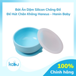 Kabu - bát ăn dặm silicon chống đổ đế hút chân không haneus - hãng hanin baby