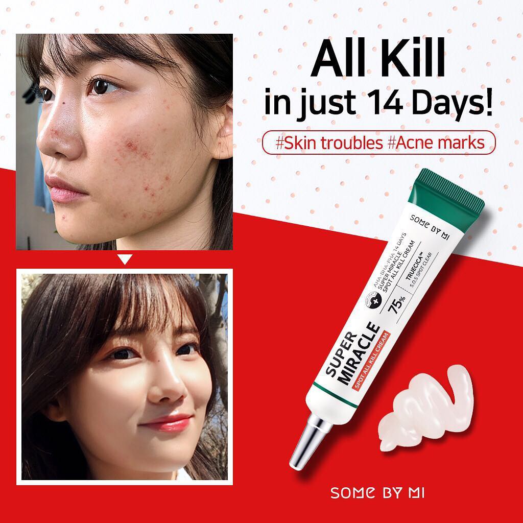 Kem Giảm Mụn Some By Mi Aha-Bha-Pha 14 Days Super Miracle Spot All Kill Cream