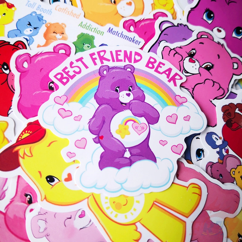 ❉ Care Bears - Series 01 Giấy và decal dán tường ❉ 52Pcs/Set Cartoon DIY Luggage Laptop Skateboard Doodle Stickers