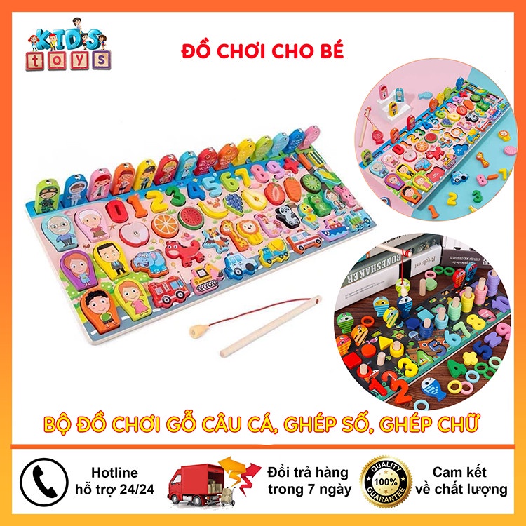 Bộ Đồ Chơi Câu Cá Và Ghép Số Học Đếm Mẫu Mới Nhất Cho Bé (Đồ chơi cho bé )