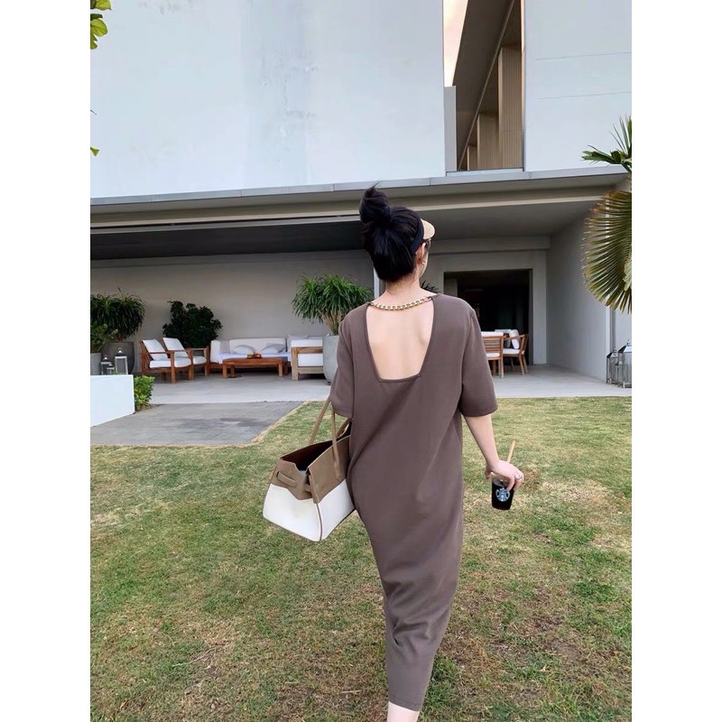 ( Ảnh thật ) V0441 Váy cotton lưng vuông xích | BigBuy360 - bigbuy360.vn