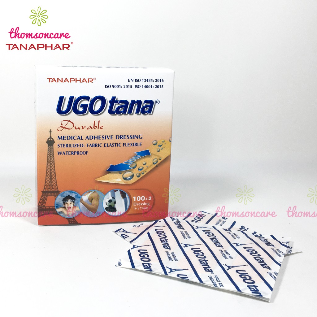 Băng vết thương cá nhân Ugotana - băng dính y tế chống nước, bằng vải, sơ cứu khi đứt tay