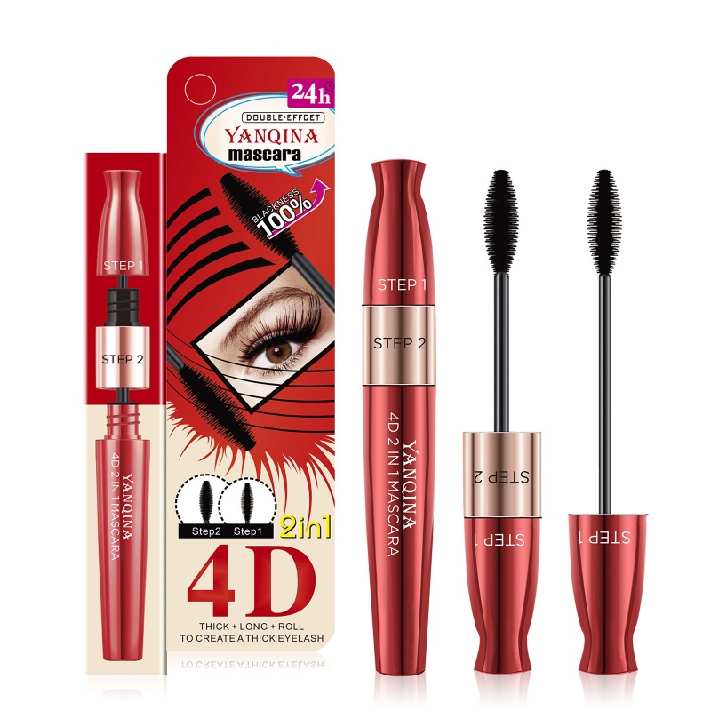 Mascara YOUYO Sợi Tơ 4D 2 Trong 1 Làm Dài Và Dày Mi Tự Nhiên