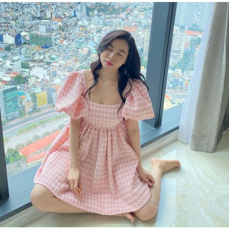 ĐẦM XỐP BABY DOLL NƠ LƯNG TAY BỒNG | BigBuy360 - bigbuy360.vn