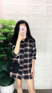 Váy sơ mi kẻ caro siêu hot