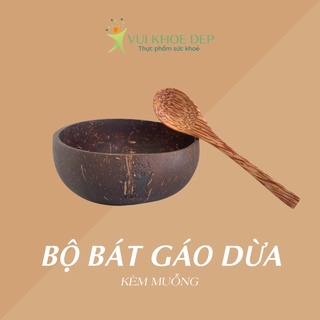 Bộ Bát Gáo Dừa Vui Khoẻ Đẹp (Kèm Muỗng)