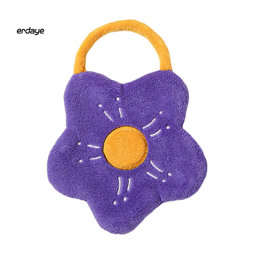 Khăn Lau Tay Hình Bông Hoa Kèm Dây Đeo Tiện Dụng