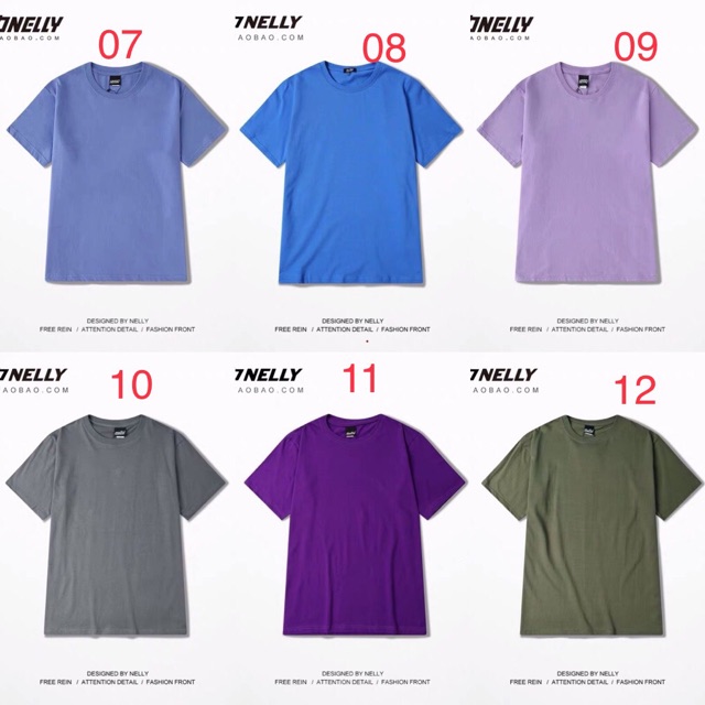 [Mã 11FASHIONSALE1 giảm 10K đơn 50K] Áo phông Nelly trơn- bảng 26 màu trơn | BigBuy360 - bigbuy360.vn