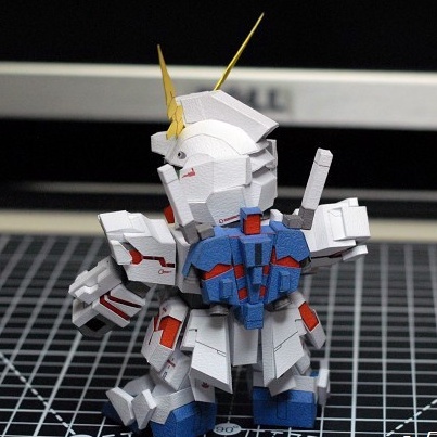 Mô hình giấy 3D  SD Gundam RX-0 Unicorn