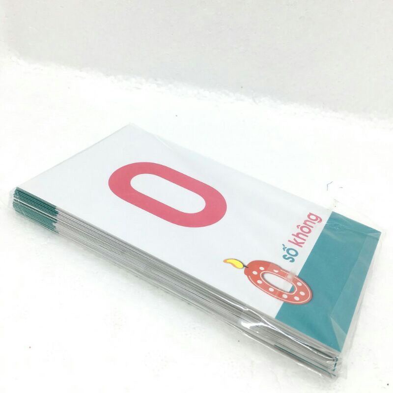 bộ thẻ chữ cái và số (to 8×15 cm) (nhỡ 6,5×13 cm)