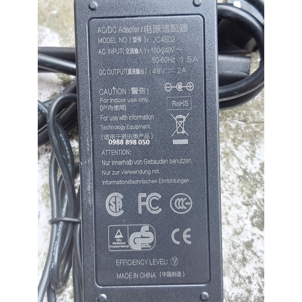 Nguồn adapter 48v 1a 2a 3a chân cắm 5.5mm loại tốt