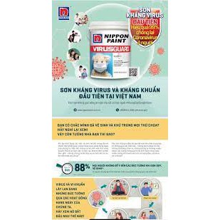 (VZ) ** SIÊU HOT ** Sơn kháng Virus đầu tiên ở Việt Nam. sơn Nippon Paint VirusGuard. dung tích 5L