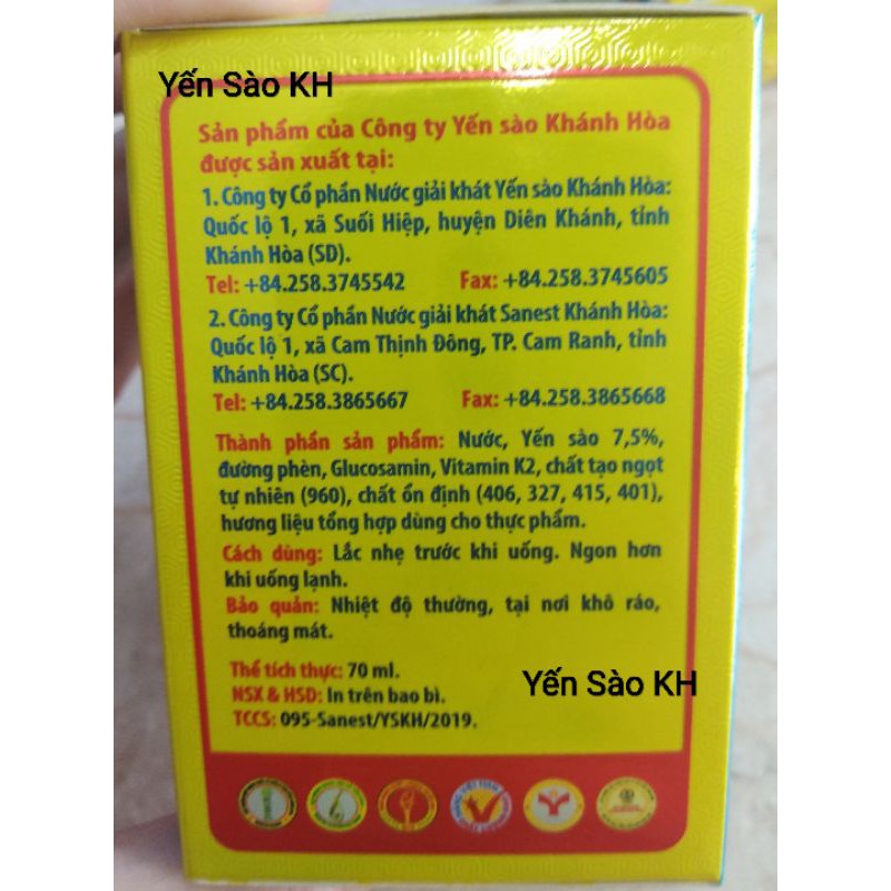 Yến Sào Sanest Người cao tuổi lọ 70ml