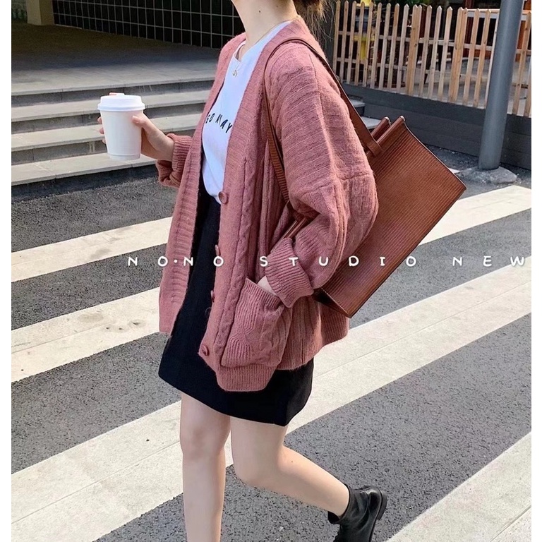 Áo khoác len cardigan vặn thừng LEN clothing 7619 | BigBuy360 - bigbuy360.vn