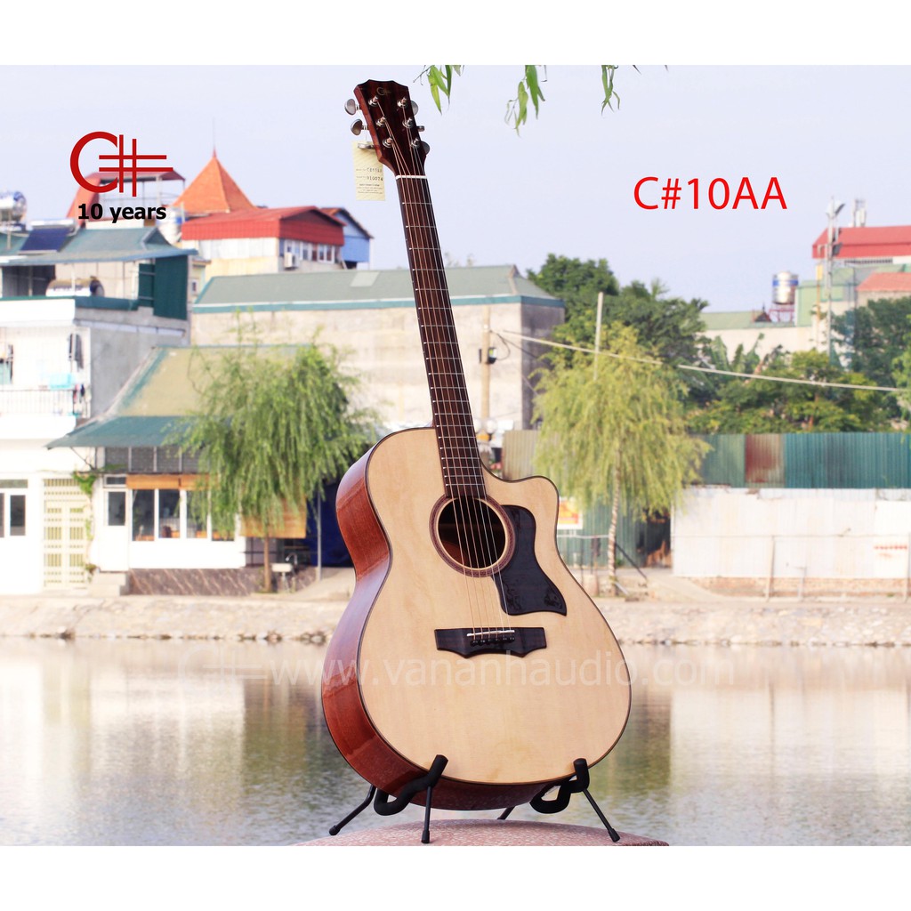 Đàn Guitar Aucostic C#10AA (TẶNG : Bao da, Capo, Phím gảy)