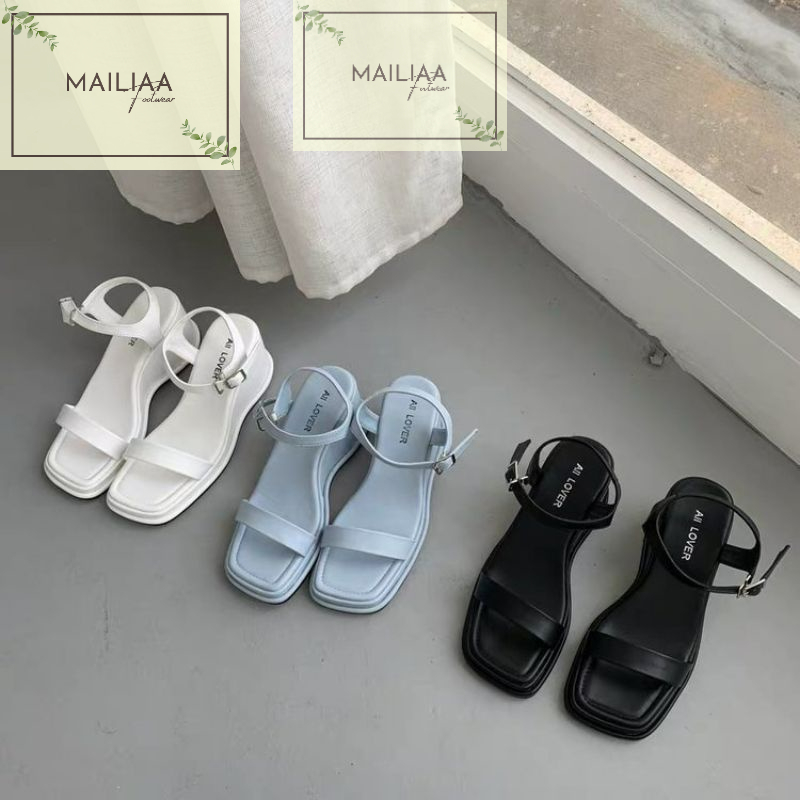 Sandal nữ đế xuồng 7 phân MAILIAA quai ngang đi chơi, đi tiệc cưới