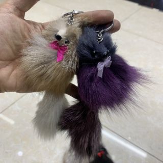 Móc khoá hồ ly lông thiệt