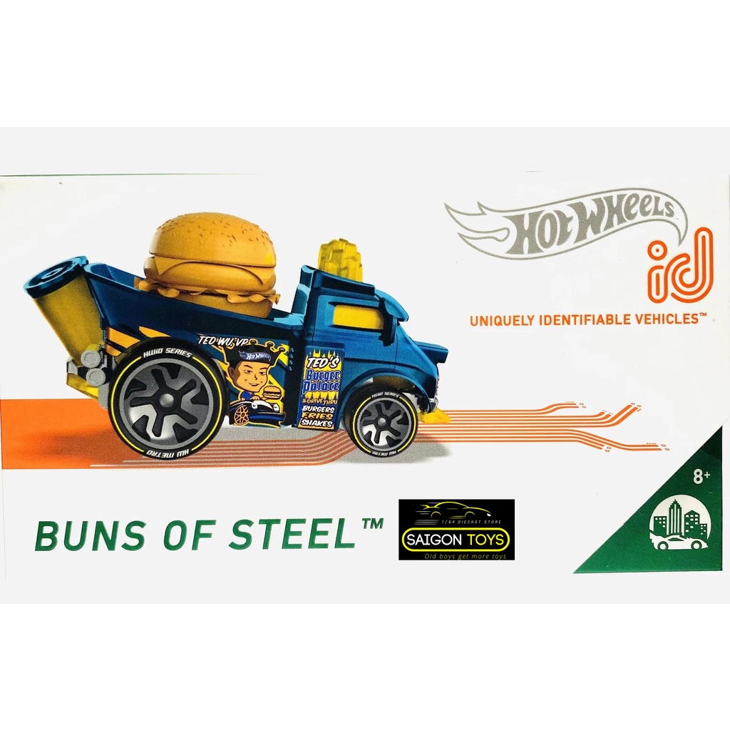 Hot Wheels ID 2022 - Xe mô hình 1:64 Hot Wheels ID : Tesla Cybertrucks, Chevy, Buns of Steel