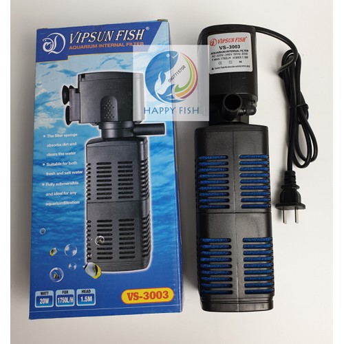 Vipsun VS-3003 (20W-1750L/H-1.5M) - Máy Bơm Lọc Và Tạo Khí Cho Hồ Cá