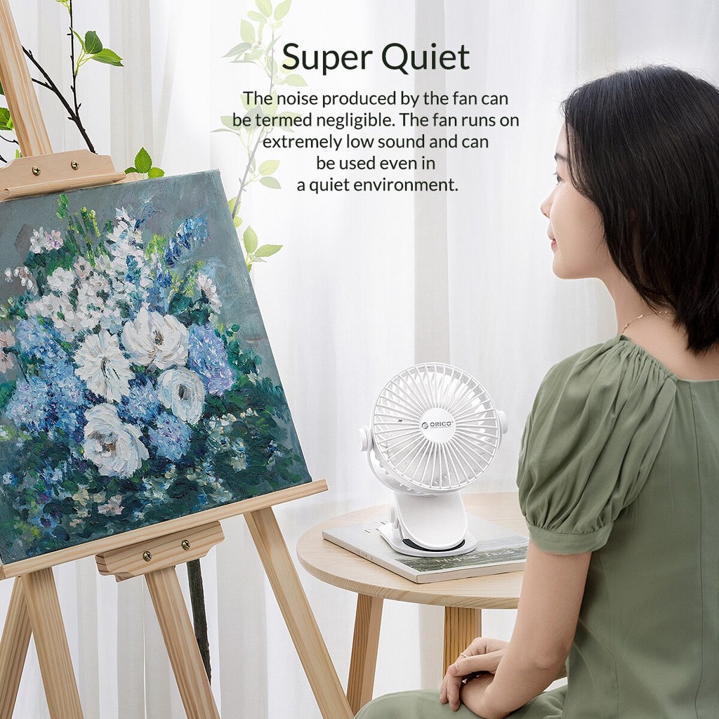 Quạt ORICO Kẹp Bàn Sạc USB Làm Mát Mùa Hè Xoay 360 Độ Luồng Gió Mạnh 3 Tốc Độ（ GXZ-F835）