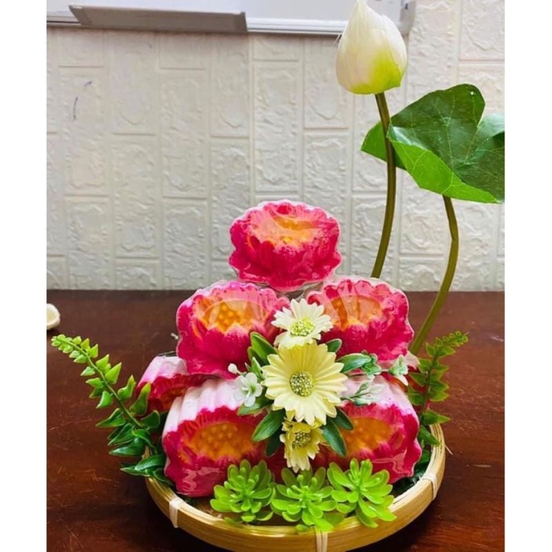 Set 3 oản hoa sen  loại to 100gam