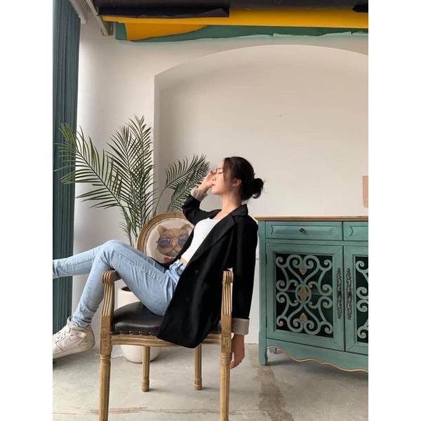 FOLLOW SHOP - Áo blazer cổ vest 2 lớp | BigBuy360 - bigbuy360.vn