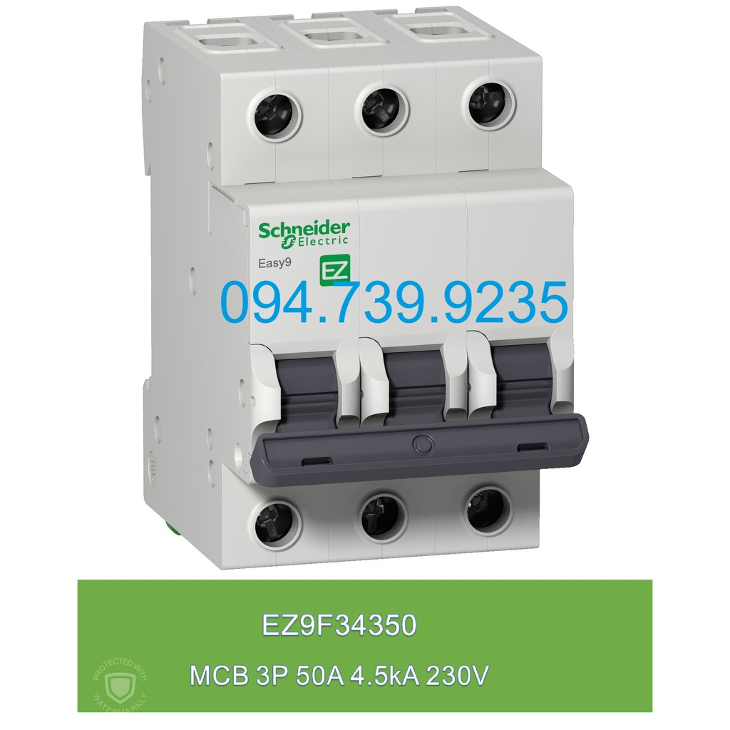 Automat Schneider 3P 50A 4.5kA - Schneider EZ9 3P 50A - MCB 3P 50A Schneider - Cầu Dao EZ9F34350