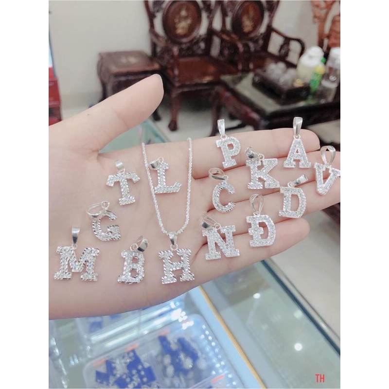 DÂY CHUYỀN BẠC MẶT CHỮ CÁI BẠC TA