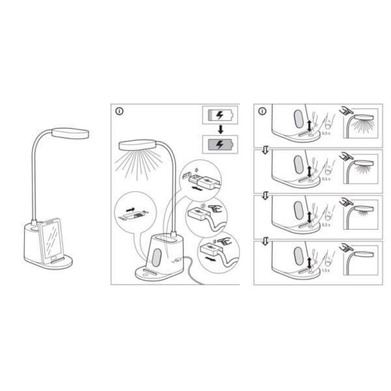 ĐÈN BÀN LED CÔNG TẮC CẢM ỨNG IKEA