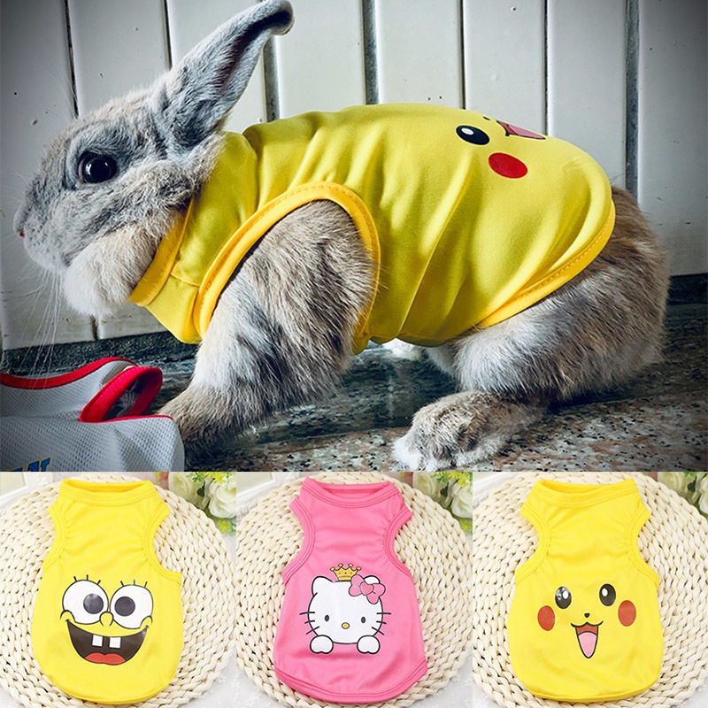 Áo không tay thoáng mát nhiều màu xinh xắn dành cho thú cưng Áo thun mùa hè mềm mại in họa