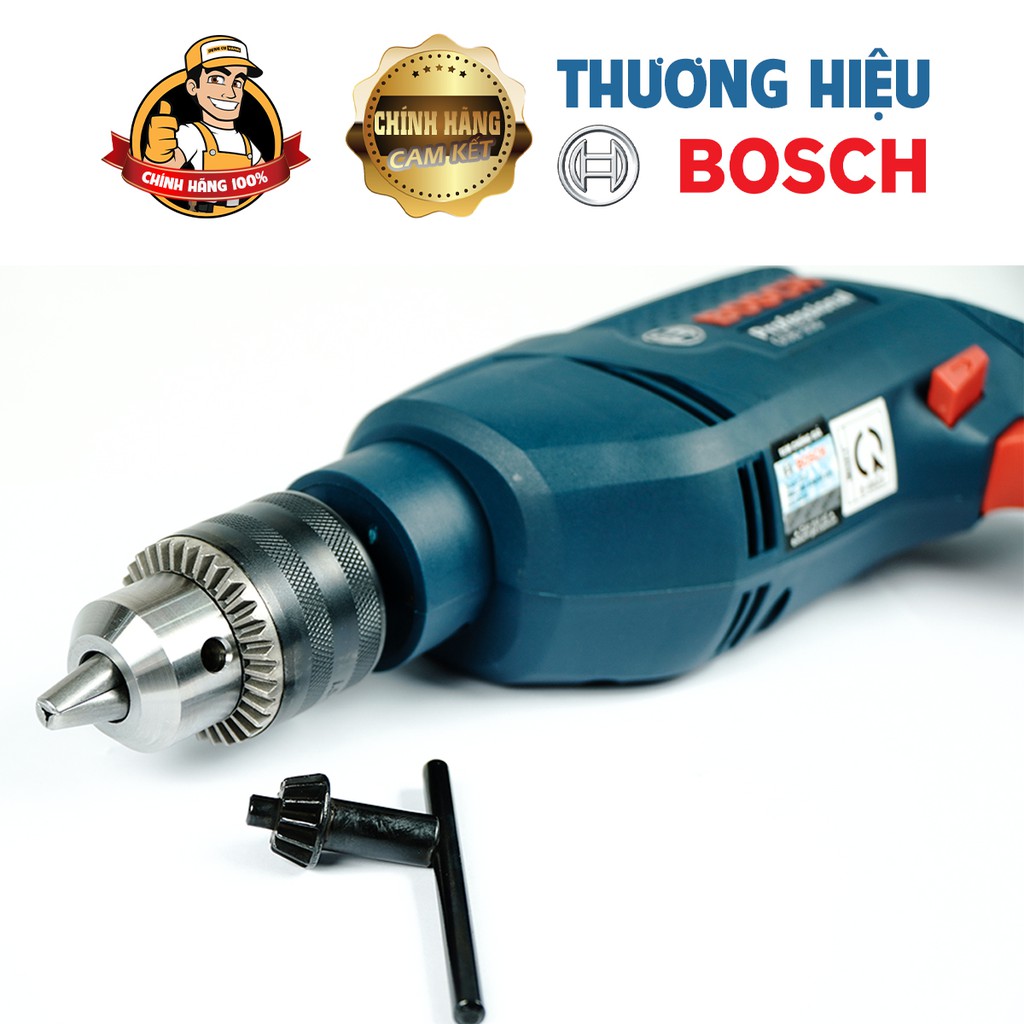 Máy khoan cầm tay Bosch chính hãng gsb550,Khoan bê tông 13mm vali 100 chi tiết.