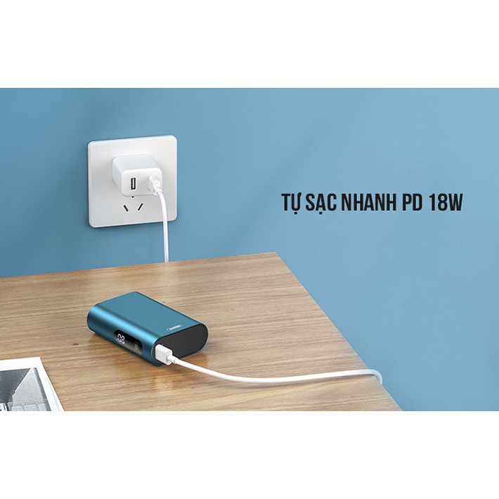 Pin Sạc Dự Phòng 10000mAh remax RPP 219 hỡ trợ sạc nhanh PD20W + QC22.5w màn hình led hiển thị pin nhỏ gọn