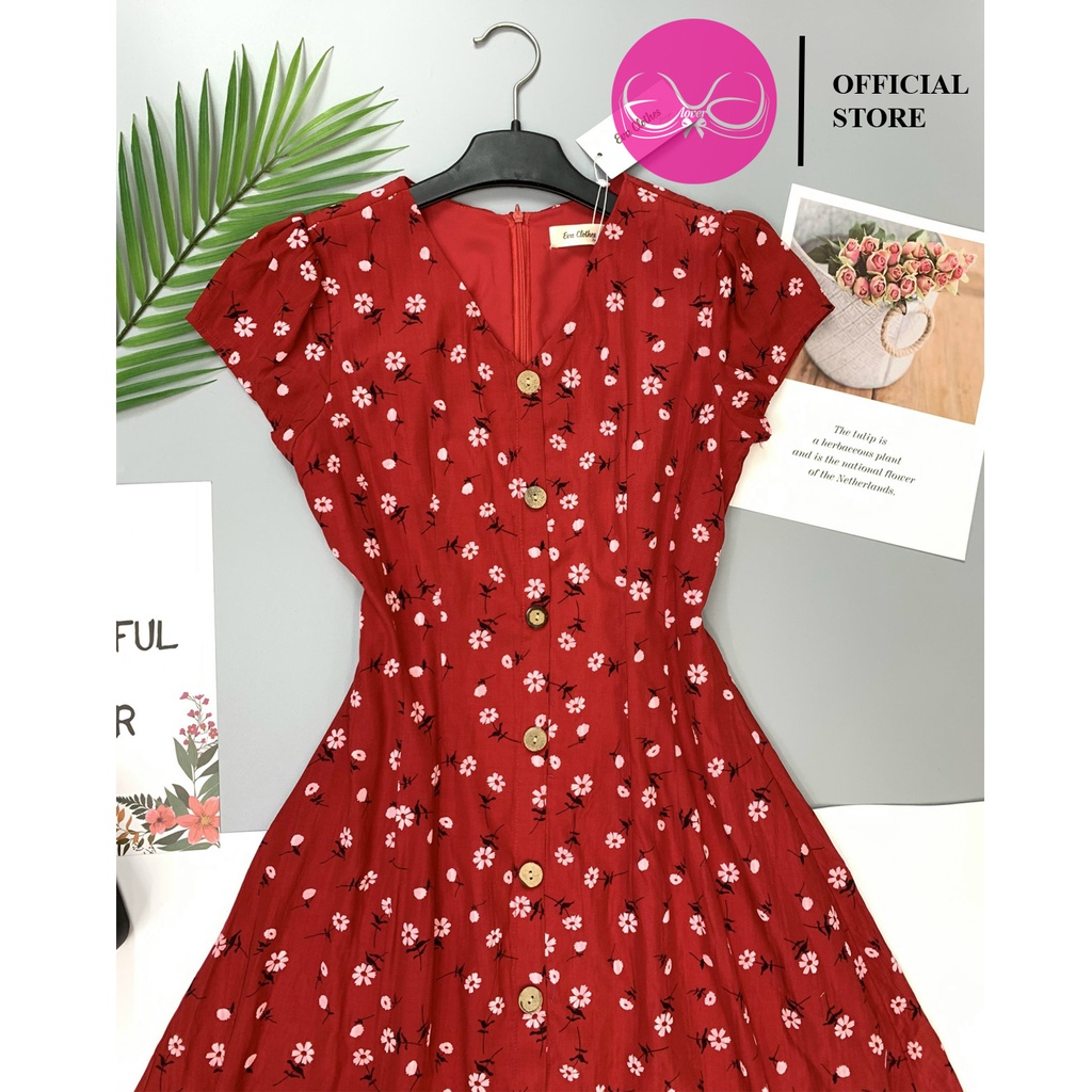 Váy Xòe ,Đầm Dáng Xòe Cổ Tim Họa Tiết Hoa Nhí Evalover | BigBuy360 - bigbuy360.vn