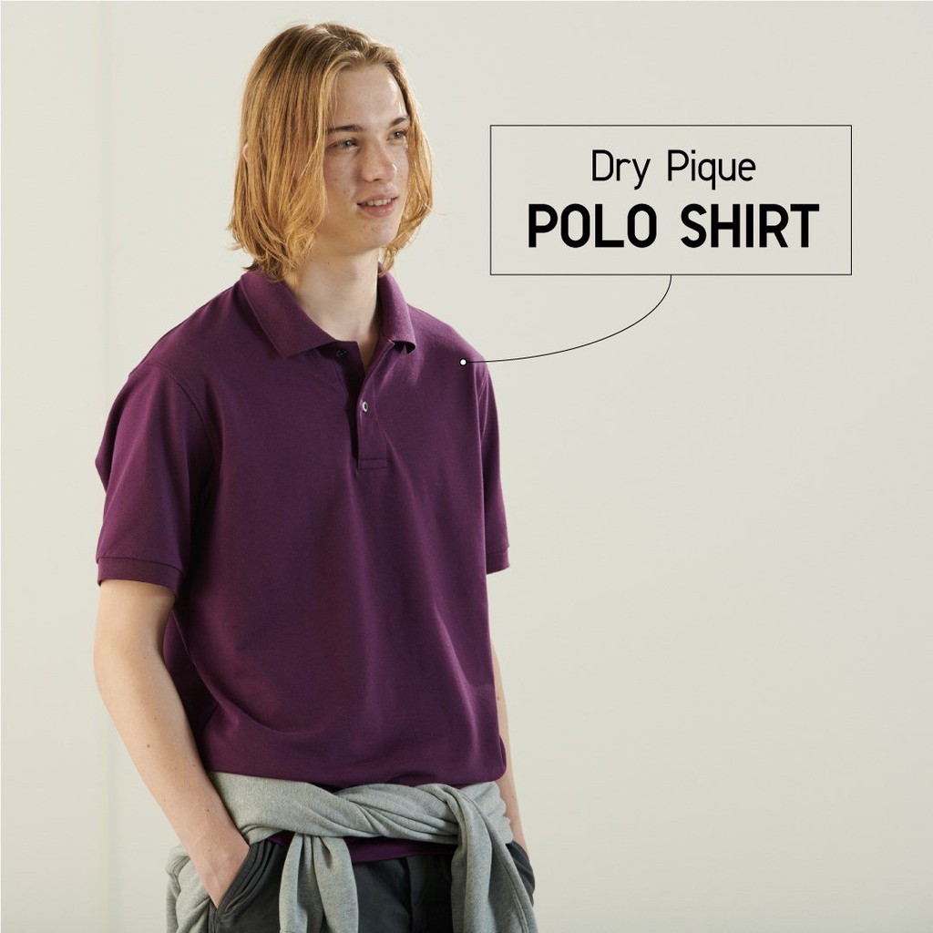 Áo phông/thun Nam/Nữ dáng Polo ngắn tay - Kanoko Polo T-Shirt (UNIQLO chính hãng) 😊