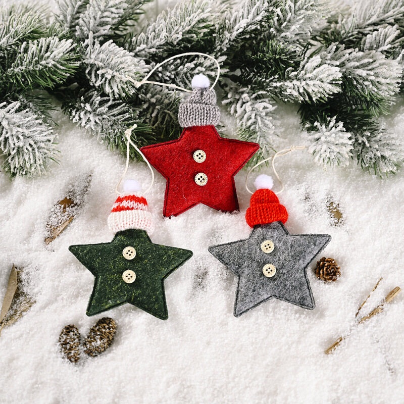 Mặt treo trang trí hình ngôi sao năm cánh dành cho cây thông noel Giáng Sinh