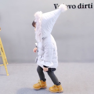 Áo Khoác Phao Mũ Lông cho bé