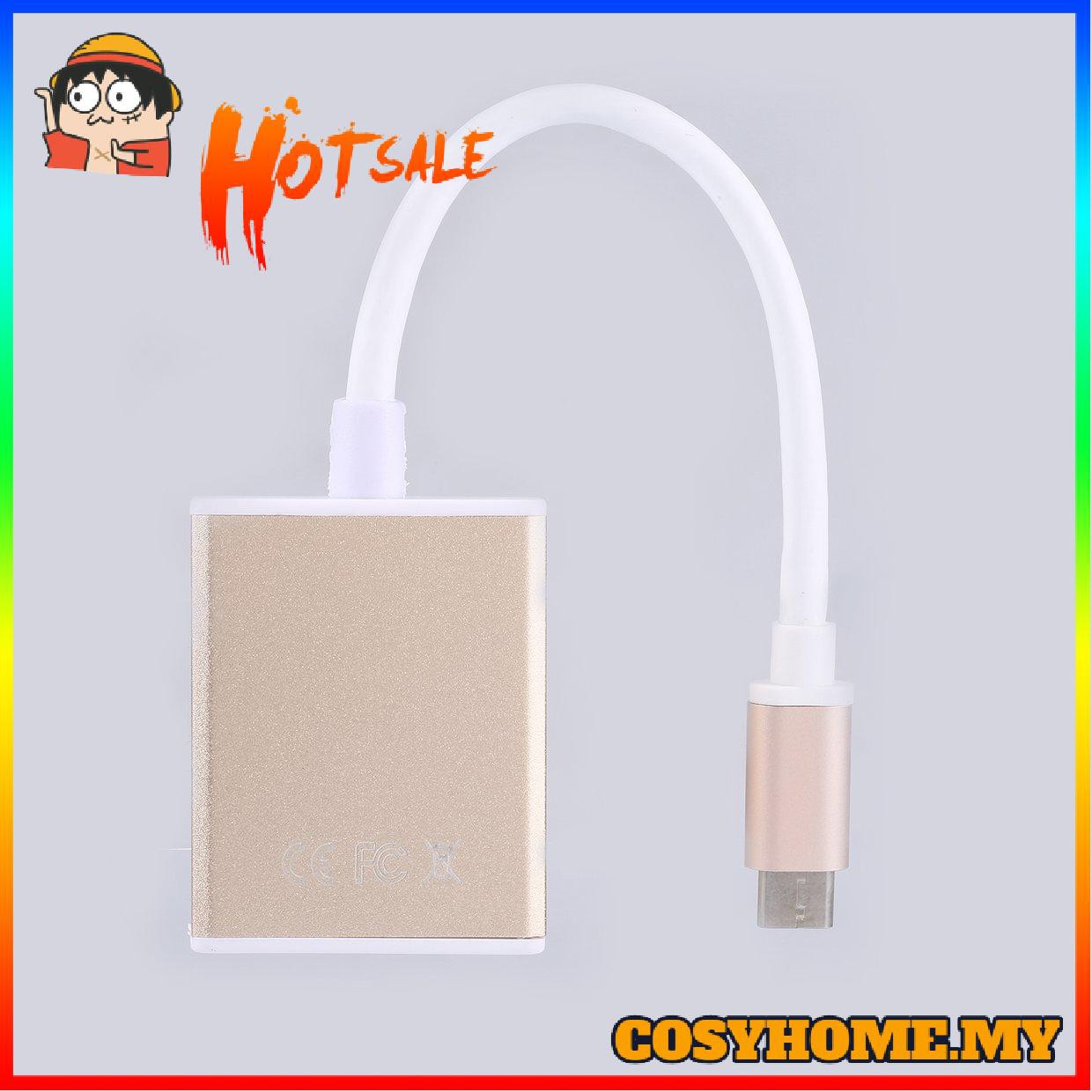 Dây Cáp Chuyển Đổi Từ Cổng Usb C Sang Cổng Vga 3 Cổng Dành Cho Macbook