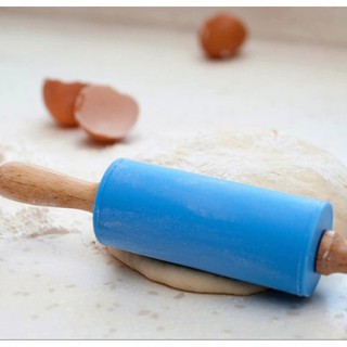 Dụng cụ cán bột silicone cán gỗ