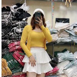 Sét áo  khoác croptop và áo trong (gồm 2sp)