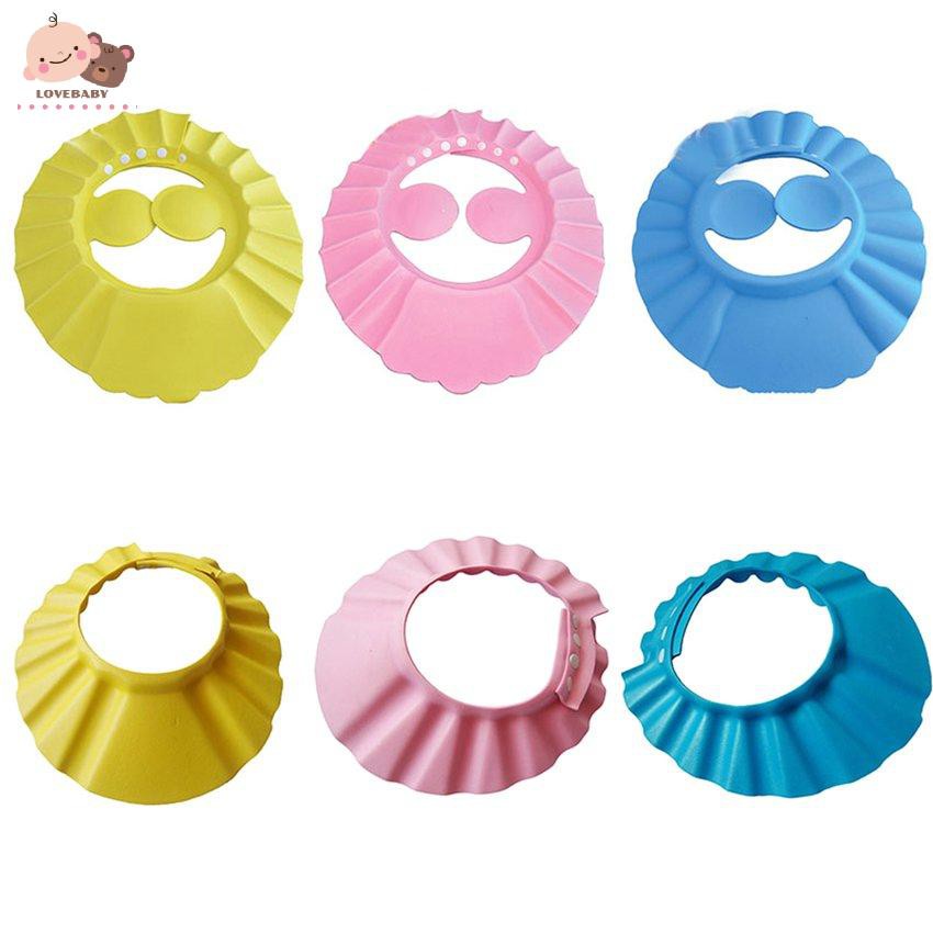 Mũ gội đầu có vành chống nước và bịt tai cho trẻ em