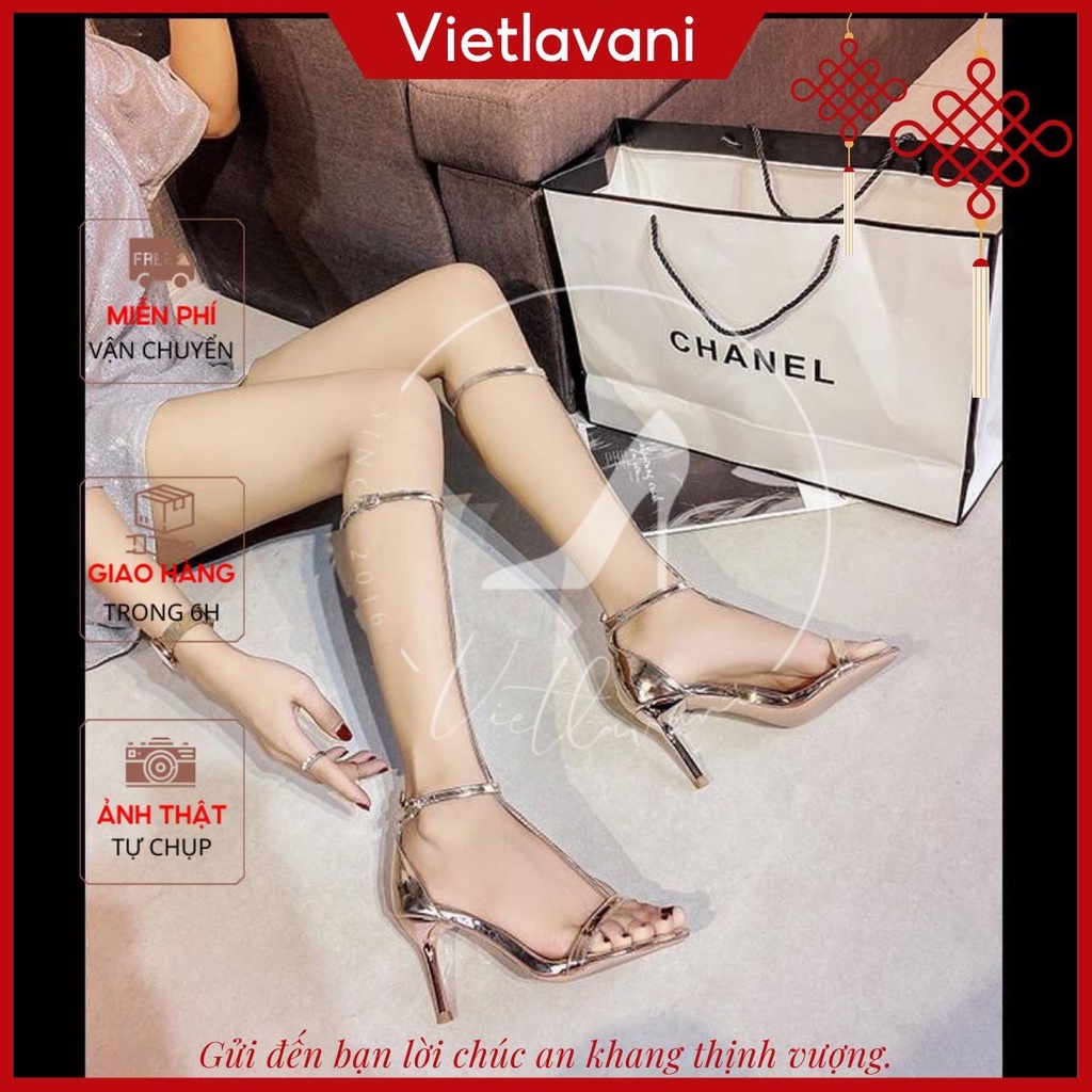 Giày sandal nữ dây cột mã S28 siêu sang chảnh cao 8cm thích hợp dự tiệc, đi chơi