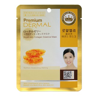 Combo 10 mặt na dưỡng da Premium tinh chất Sữa ong chúa - Dermal Premium Royal Jelly Collagen Essence Mask