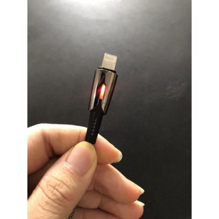 CÁP SẠC IPMICROCOM OP2 Sạc Nhanh 2A Có Đèn Tự Ngắt dài 1m,dây xạc IPbọc dù